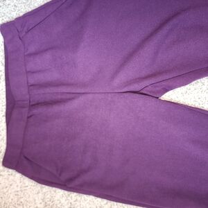 Women's slit hem skinny pants With Pockets SizeM purple